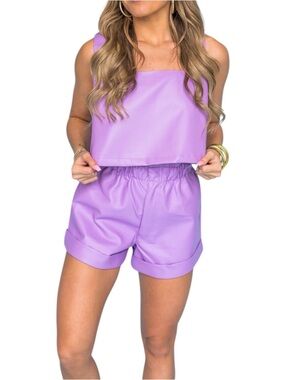 Buddy Love Manning Faux Leather Crop Top